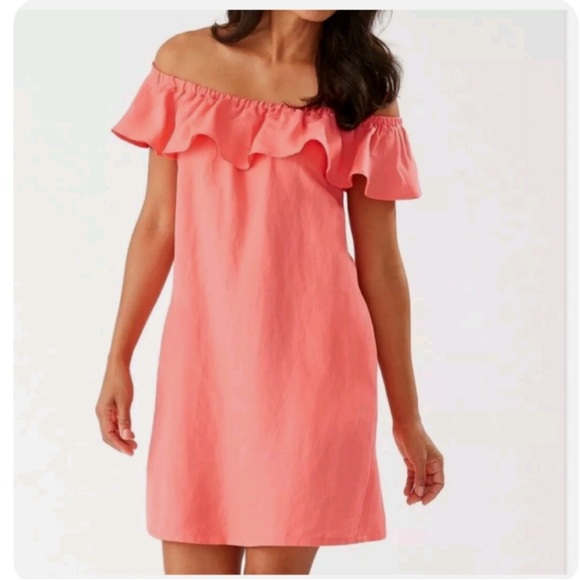 Tommy Bahama Dresses & Skirts - Tommy Bahama Linen Maxi Dress Coral Large